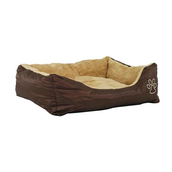 Akinu Pelech nylon & fleece pro psy tmavě hnědá/béžová s tlapkou M 75x58 cm