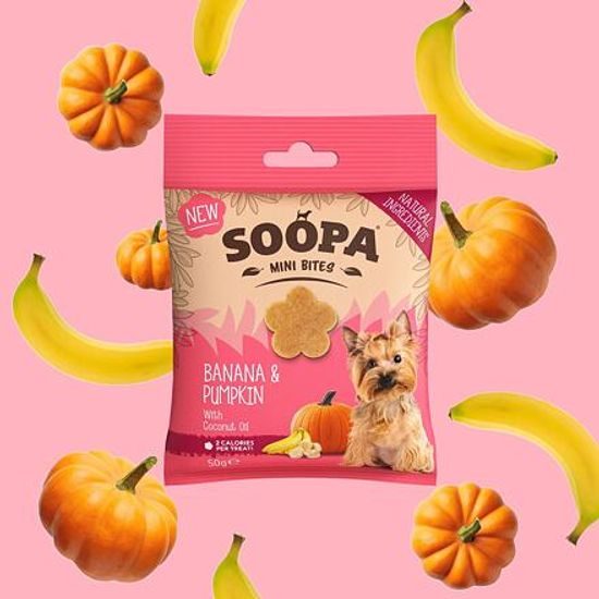 Soopa Pets Soopa Healthy Bites Mini s banánem a dýní 50 g