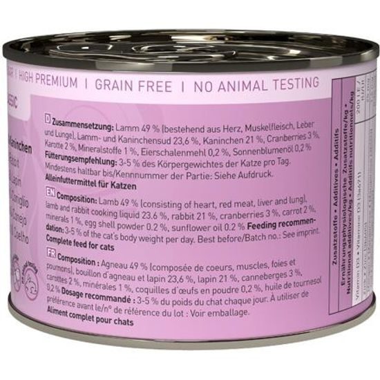 Catz finefood Konzerva CF No.11 s jehněčím a králičím masem 200g