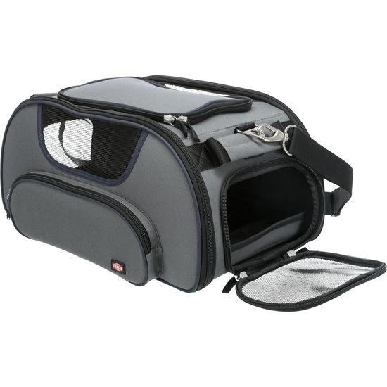 Trixie Transportní taška WINGS do letadla 28x23x46cm šedá/modrá (max 20kg)