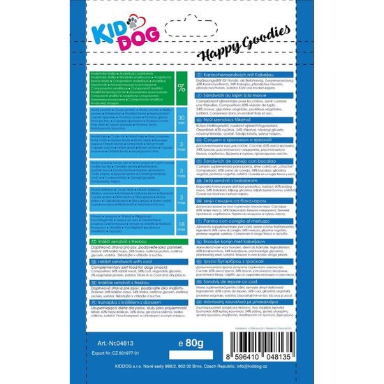 KidDog MINI králičí sendvič 80 g