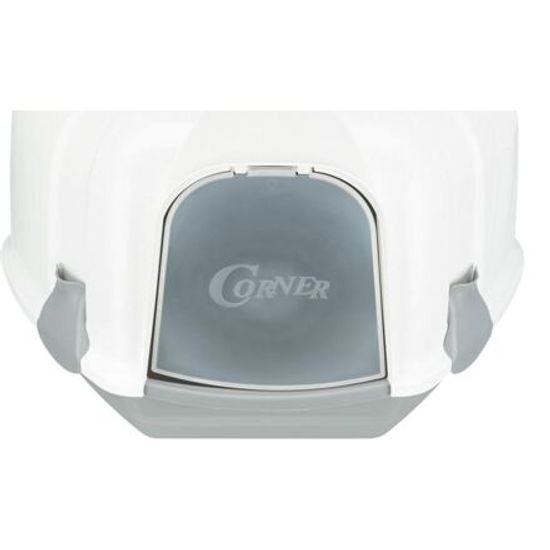 Trixie Rohové kryté WC MARO s filtrem a dvířky 60x43x52cm světlešedá/granitová