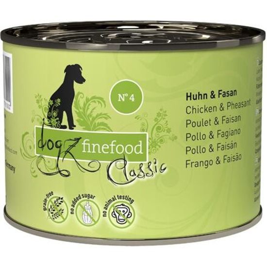 Dogz finefood Konzerva No.4 s kuřecím a bažantím masem 200 g