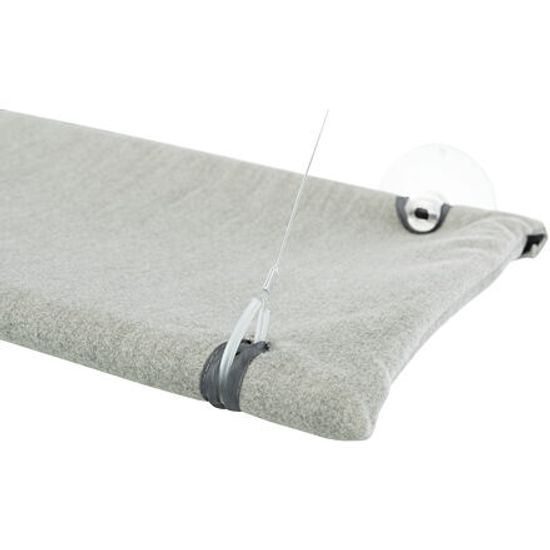 Trixie Odpočívadlo k připevnění na okno velur 50x30cm šedá