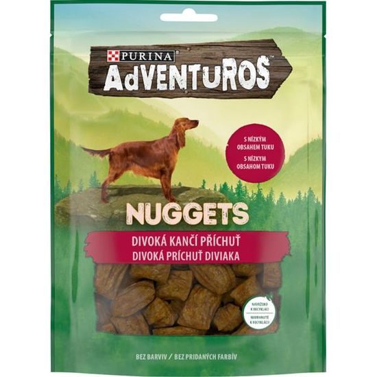 Purina Adventuros snack dog nugetky s kančí příchutí 90 g