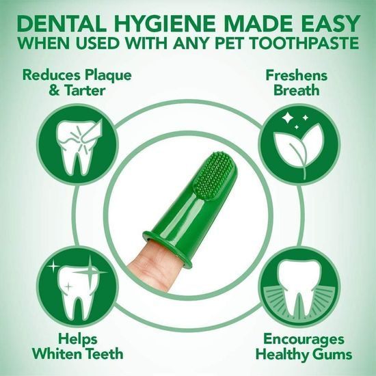 Vet`s Best Silikonový zubní kartáček na prst 5ks