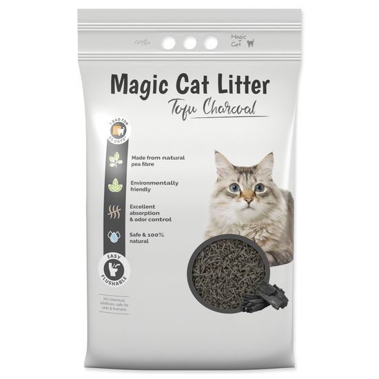 Magic cat Stelivo Magic Litter Tofu dřevěné úhlí 5,4kg/12l
