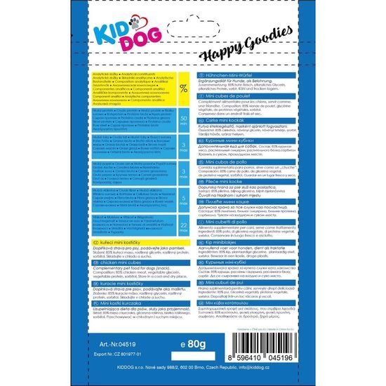 KidDog MINI kuřecí kostičky 80 g