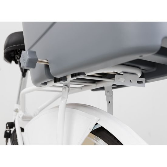 Trixie Plastový košík na zadní nosič s mřížkovou střechou 36x47x46cm šedý (max. 6kg)