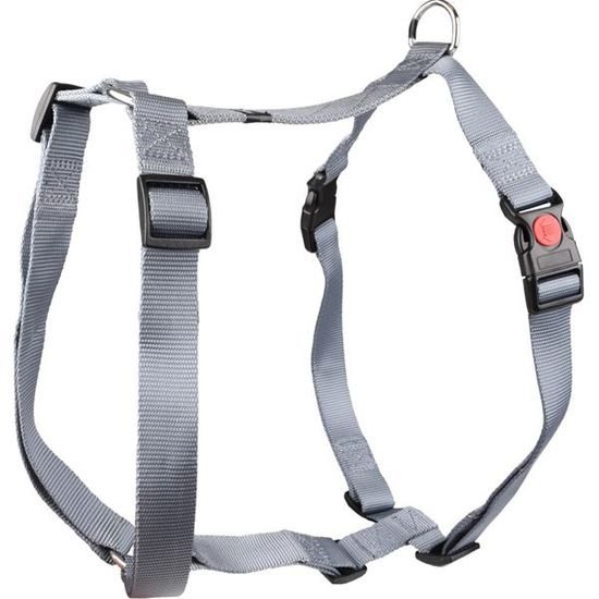 Flamingo Postroj nylon Ziggi šedý XL 2,5x70-110cm