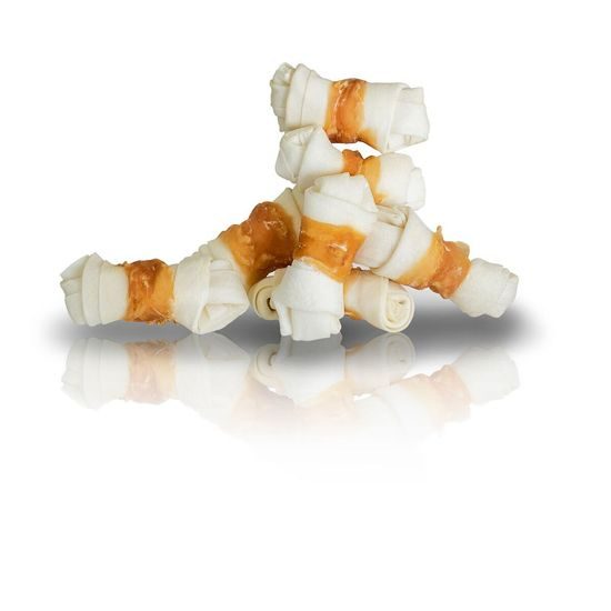 KidDog kuřecí masíčko na buvolím 6 cm uzlíku (20 ks/bal.)