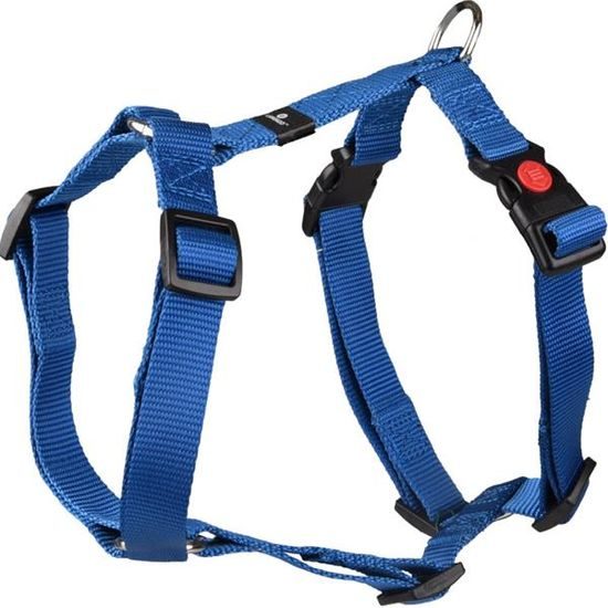 Flamingo Postroj nylon Ziggi modrý M 2x45-65cm