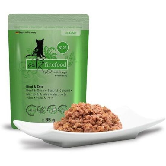 Catz finefood Kapsička CF No.23 s hovězím a kachním masem 85 g
