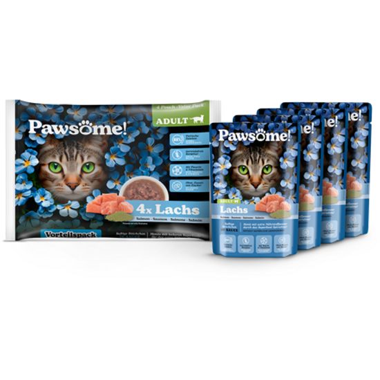 Pawsome! Adult s lososem Multipack 4x85 g