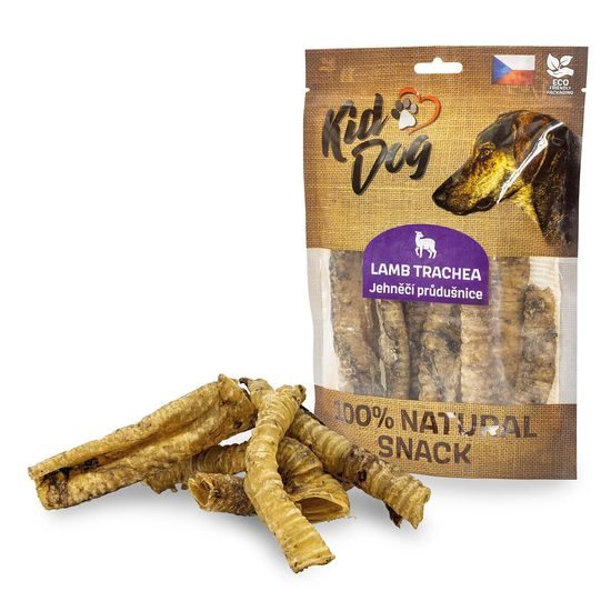 KidDog 100% Natural Snack jehněčí průdušnice (hrtan) 10 12 cm / 100 g