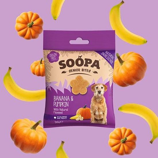 Soopa Pets Soopa Healthy Bites Senior s banánem, dýní a lněným semínkem 50 g