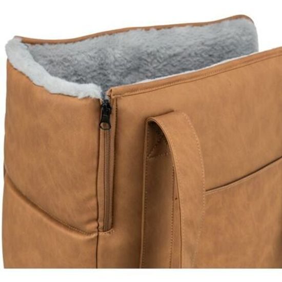 Trixie Transportní taška EVELYN 40 x30x20cm do 5kg umělá kůže plyš hnědá/šedá