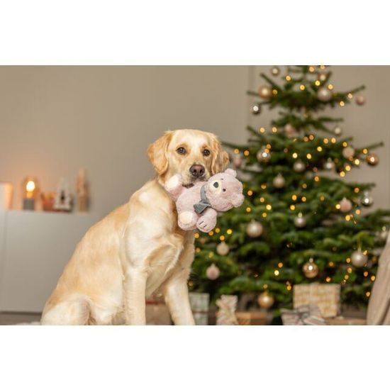 Trixie Vánoční medvídek Teddy bez zvuku 19 cm růžová