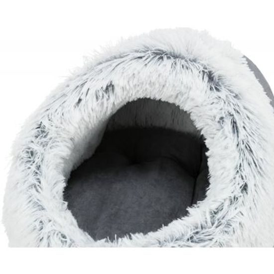 Trixie Jeskyně HARVEY 35x 26x 41cm plyš s dlouhým vlasem šedá