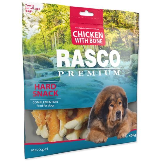 Rasco Premium Pochoutka kuřecím obalené kosti 500g