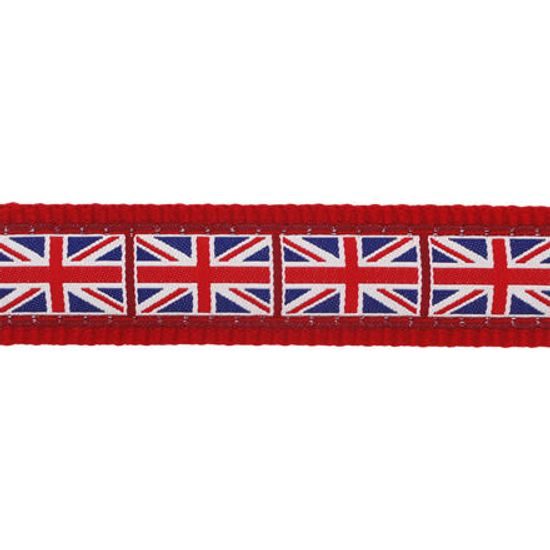 Red Dingo Obojek polostahovací 15 mm x 26-40 cm Union Jack Flag