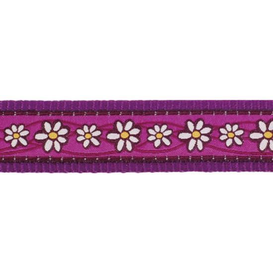 Red Dingo Postroj RD 12 mm x 30-44 cm - Daisy Chain Purple