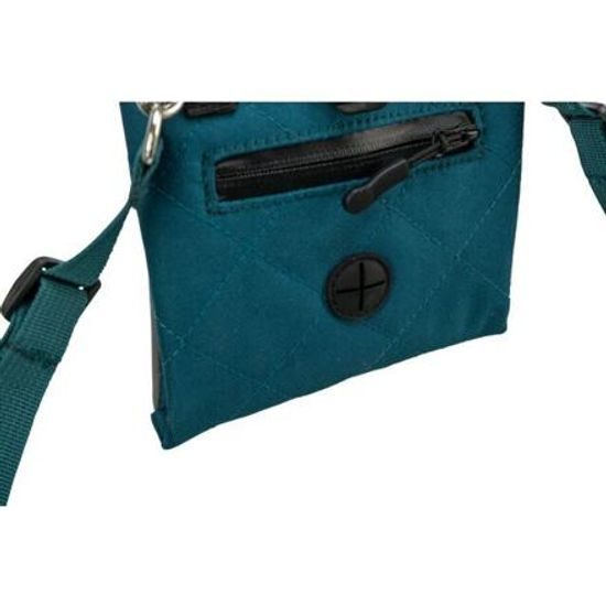 Trixie TWIN taštička na pamlsky 15x18x2,5cm bavlna/polyester petrolejová