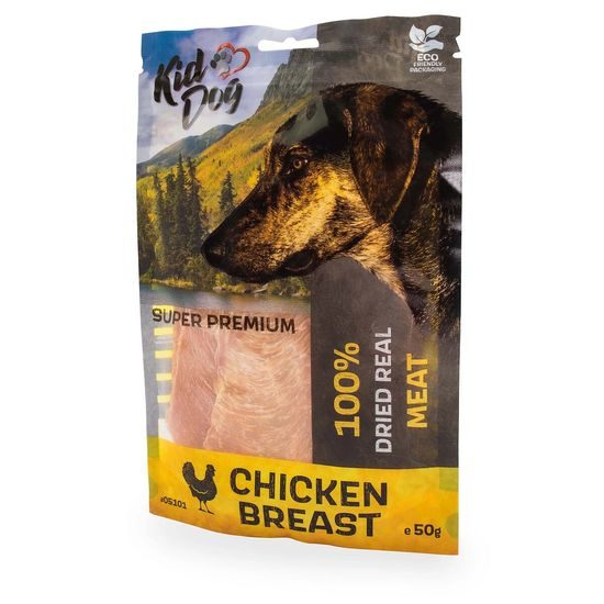 KidDog SUPER PREMIUM 100% kuřecí prsa tenké plátky 50 g