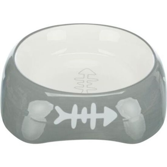Trixie Keramická miska 200ml/13cm CAT + rybí kostra