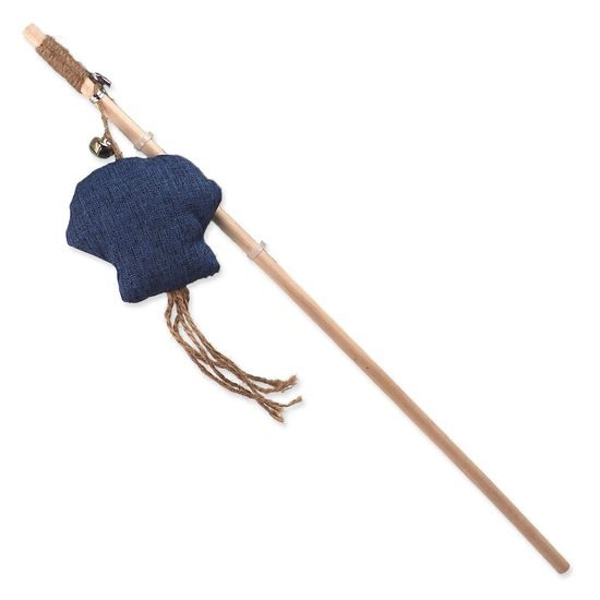 Magic Cat Hračka Natural Fun šidítko medúza s rolničkou a šantou kočičí modrá 40cm