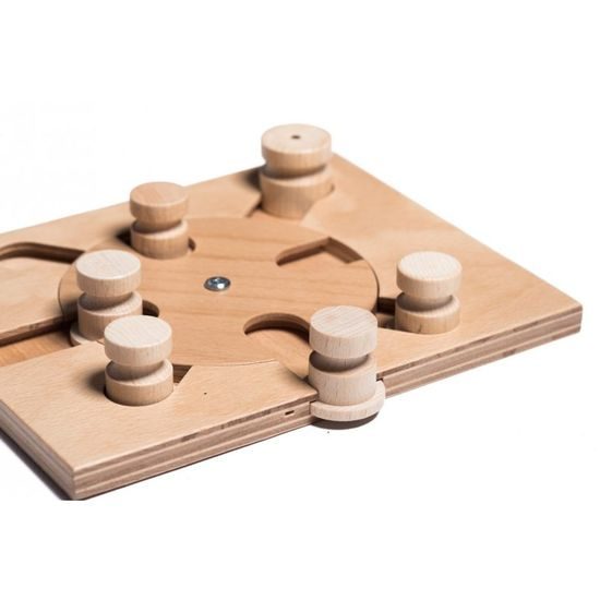 My Intelligent Pets Dřevěný hlavolam Playground - Modul 3C (pouze deska bez kloboučků a válečků)