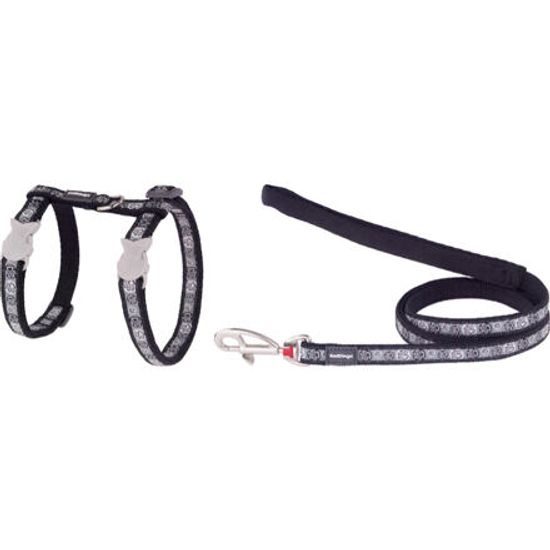 Red Dingo Postroj s vodítkem kočka Paw Impressions BL