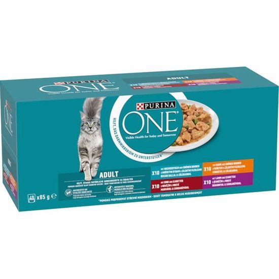Purina ONE Multipack Adult minifiletky maso,ryba,zelenina 40 x 85 g