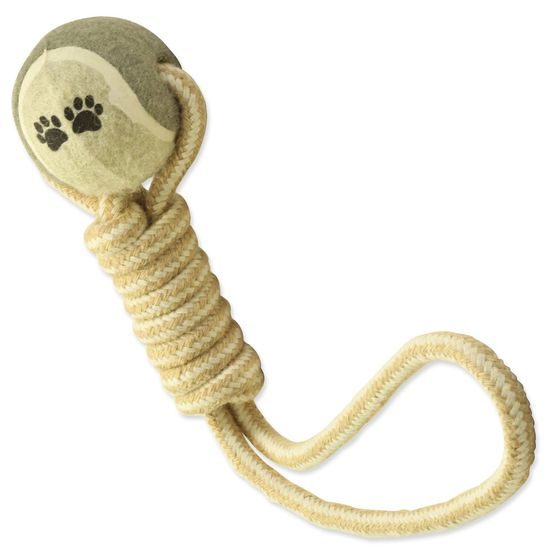 Dog fantasy Hračka přetahovadlo Juta tenisák házecí 34cm