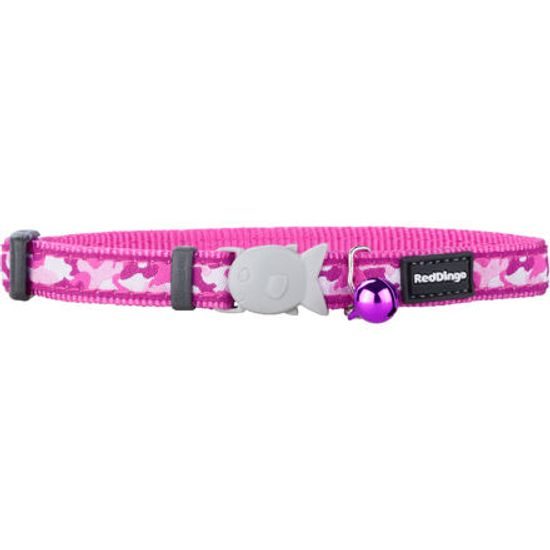 Red Dingo Obojek pro kočky Camouflage Hot Pink