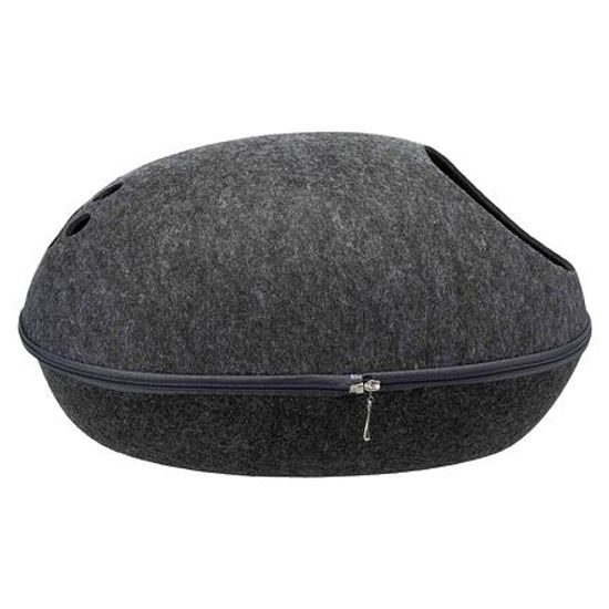 Trixie Plstěná jeskyně pelíšek LIVA tmavě šedá 40x24x47cm