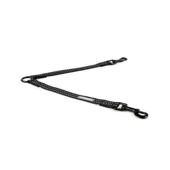 Aminela rozdvojka Sport&City pro 2 psy 16mm/30cm černá