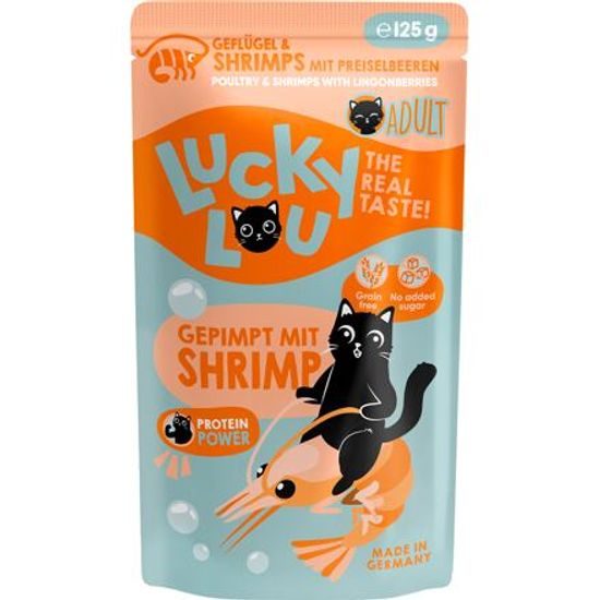 Lucky Lou Lifestage Adult s drůbežím masem a krevetami 125 g