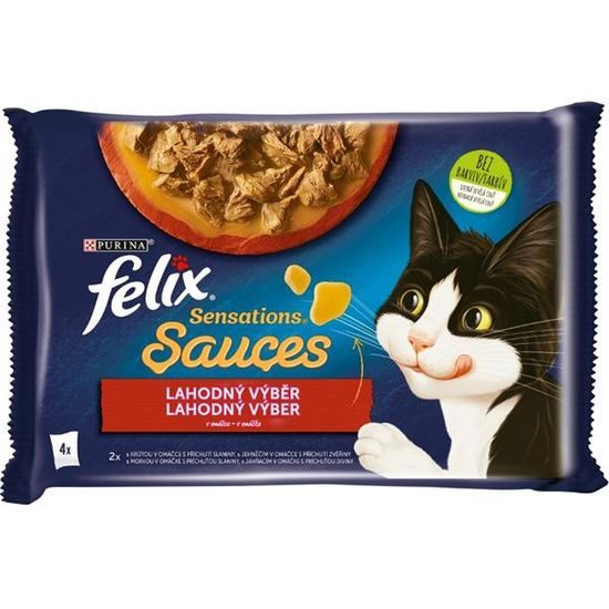 Felix Cat kapsička Sensations Sauce Surprice Multipack krůta 4x85 g