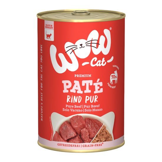 WOW Cat Konzerva Paté Hovězí PUR Adult 400g