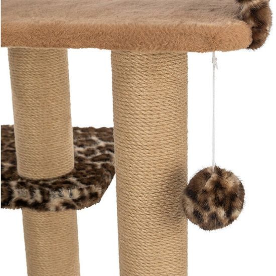 TRIXIE Škrabadlo LEO, 2 podesty, oblouk, míček, 85 cm, hnědá