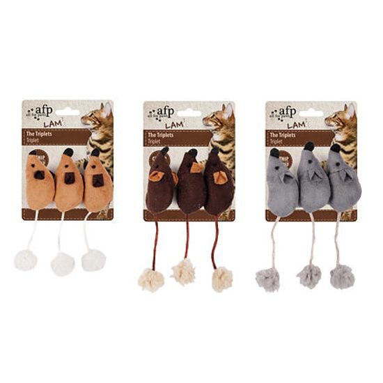 AFP Plyšová myška AFP Lamb 3 ks se šantou