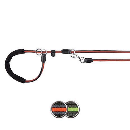 Trixie FUSION kulaté vodítko retrívr s gumovou rukojetí M-XL 1,90m/13mm černo-zelený