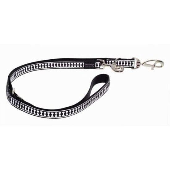 Red Dingo Vodítko přepínací 25 mm x 2 m Bones Rfx Černá