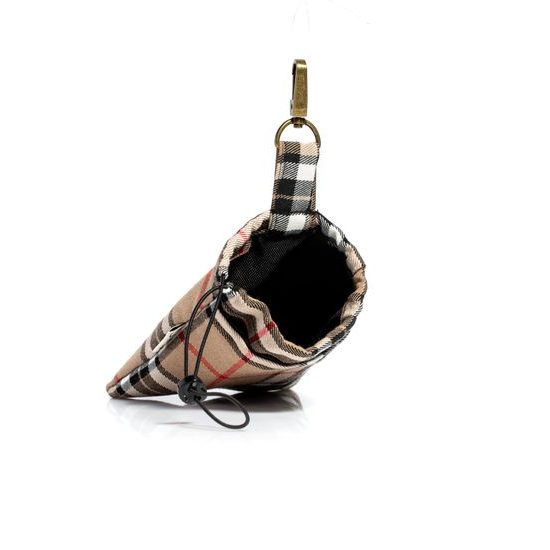 FUNKY DOG Pamlskovník Hnědý kostkovaný