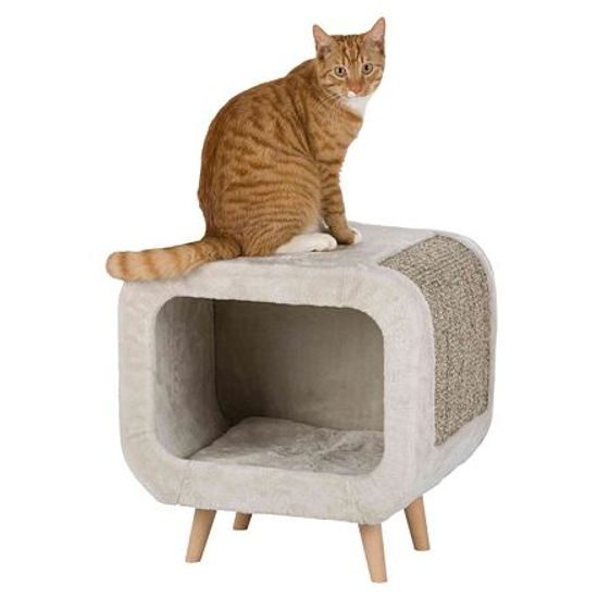 Trixie Plyšová jeskyně ALICIA s dřevěnými nohami 48x48x38cm