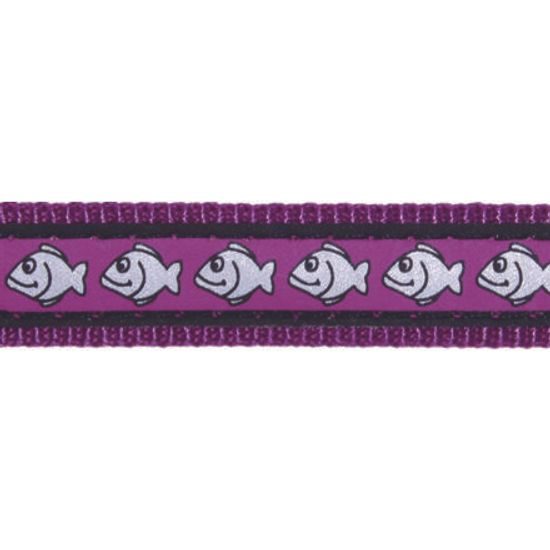 Red Dingo Obojek pro kočky Fish Rfx Fialová