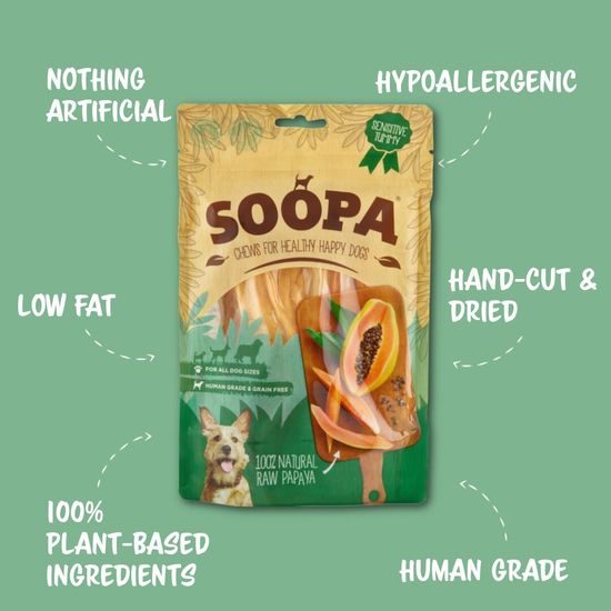 Soopa Pets Natural Chews Papája 85 g