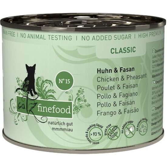 Catz finefood Konzerva CF No.15 s kuřecím a bažantím masem 200g