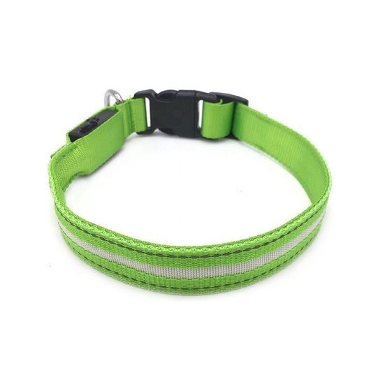 BENTECH Svítící LED obojek Bentech DC1200 zelený